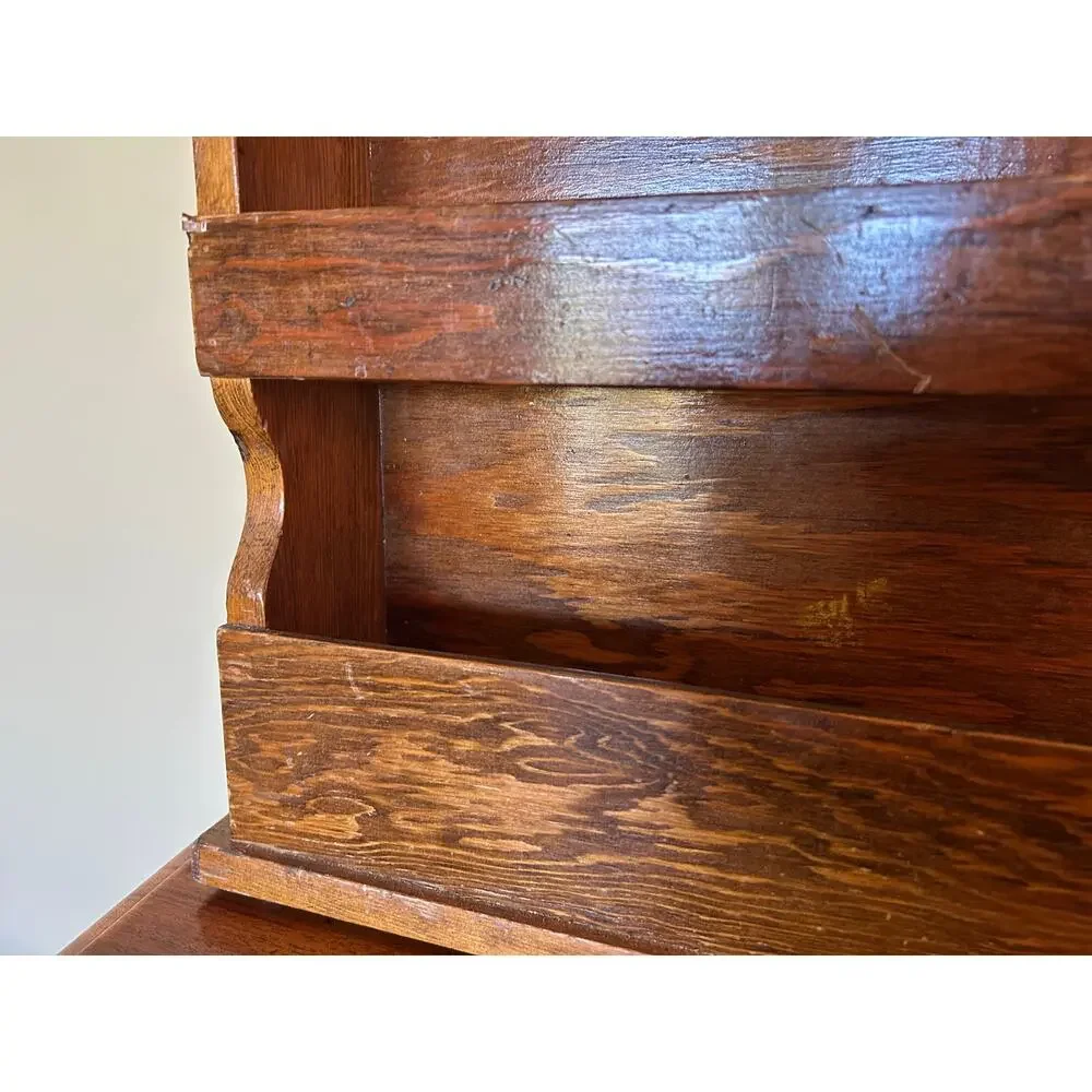 Vintage Wooden Wall Shelf Plate Rack | Rustic Wall Mounted Display Shelf